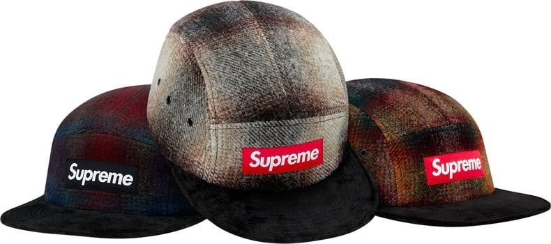 Shadow Plaid W Suede Visor Camp Cap
